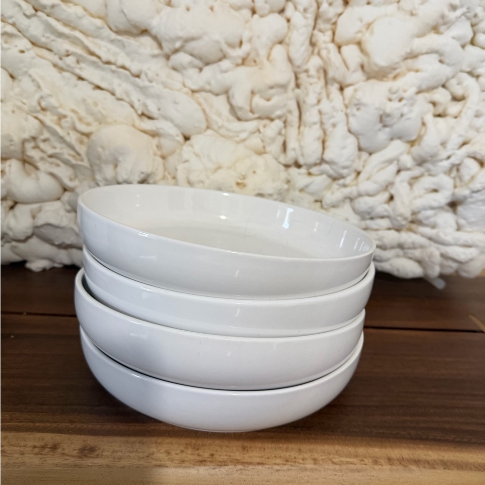 Elegant White Ceramic Bowl Plate Set “Blates”